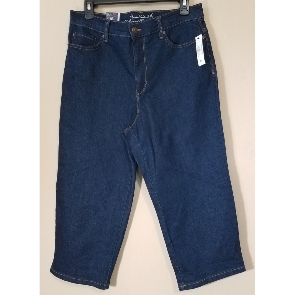 Gloria Vanderbilt Capri Jeans Women 10 Amanda All-around Slimming Crop Pants NEW
